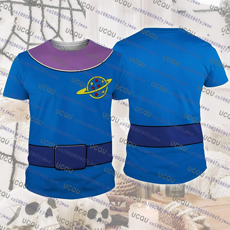 Alien Cosplay Costume Parent Child Short Sleeve Toy Story Cosplay Sweatshirt Toy Story Alien Halloween Party Y2k Kid's Tshirt