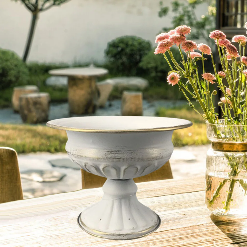 Antique Arts Metal Indoor Plant Pot Ornaments Table Centerpieces Flower Vase,Planter Flower Arrangements for Wedding Party Decor