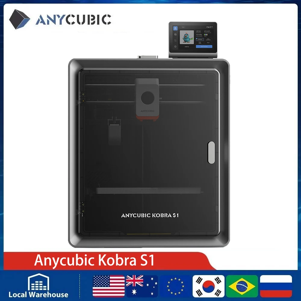Anycubic Kobra S1 3D Printer Max 600mm/s High Speed FDM 250 * 250 * 250mm Support Multi Color Printing Needs ACE Pro