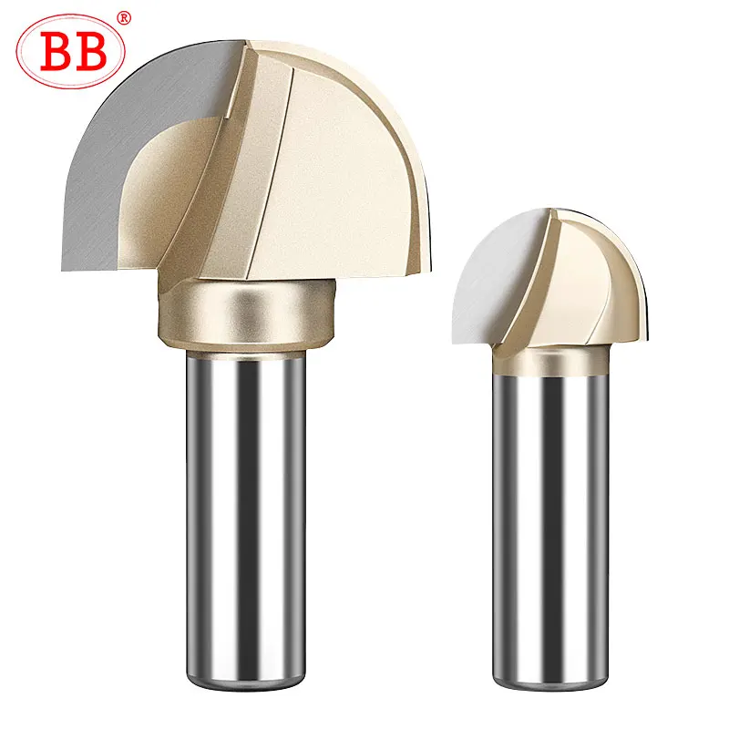 BB Half Round Radius Bottom Bullnose Router Bits Wood Circular Arc Cove Box Milling Cutter 1/2 1/4 Bowl Ball Nose Engraving Tool