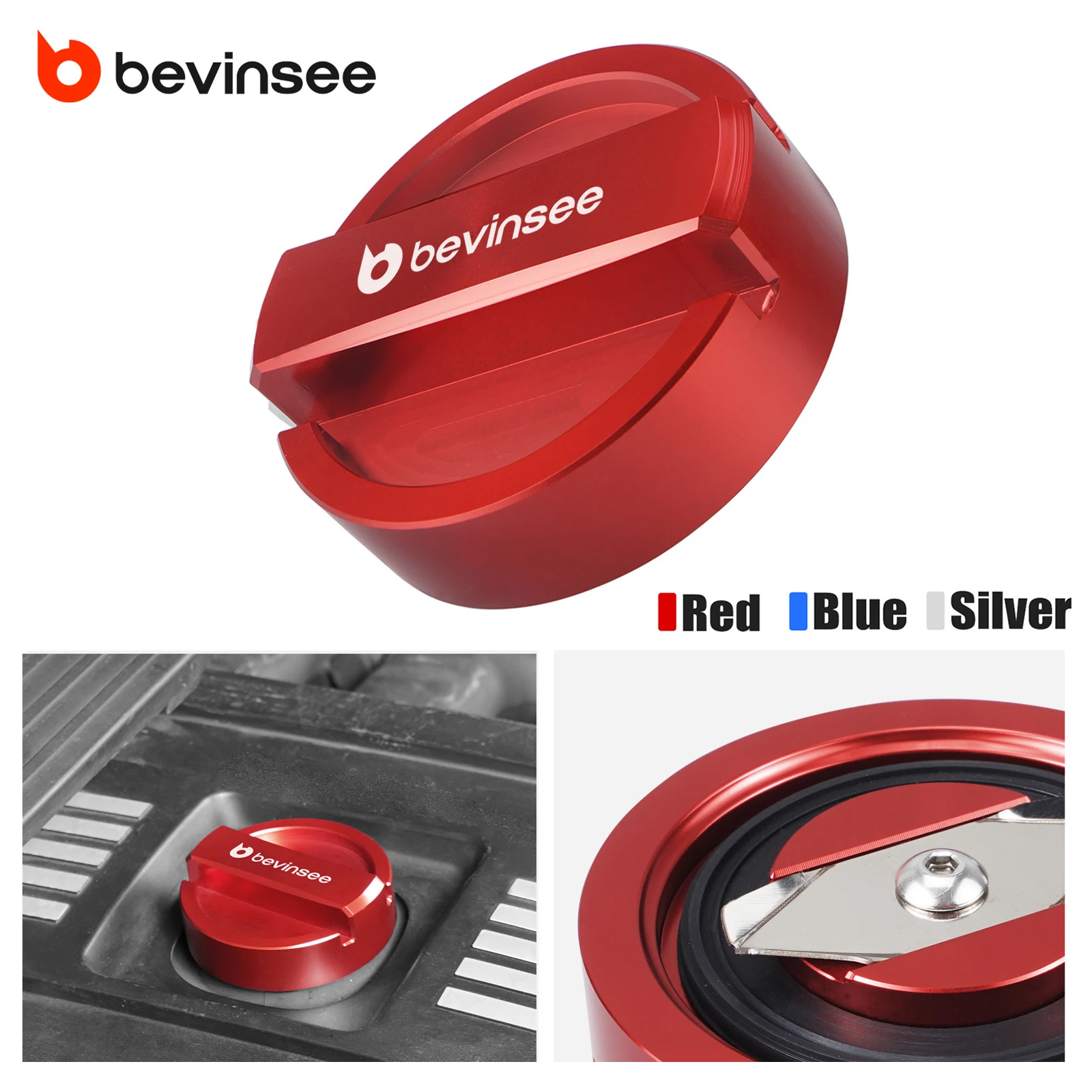 BEVINSEE Engine Oil Filler Neck Sealing Cap for BMW E60 E30 E90 E46 F20 F30 F22 X5 E70 E53 X1 X3 Z3 E39 E91 E92 E93 E87 E82 F36
