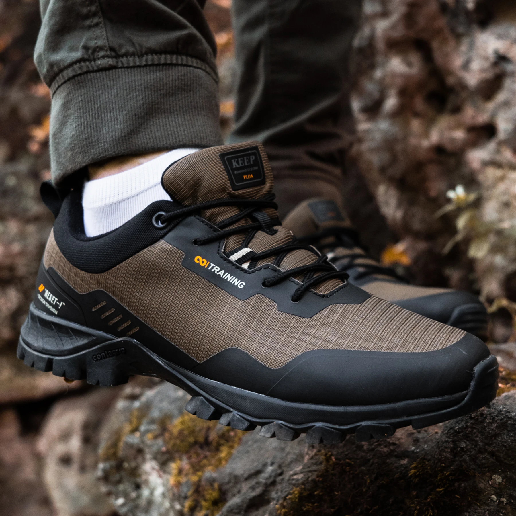 Baasploa Men New Hiking Shoes Outdoor Waterproof Wear Resistant Non Slip Sneakers Male Casual Lightweight Lace-Up Walking Shoes