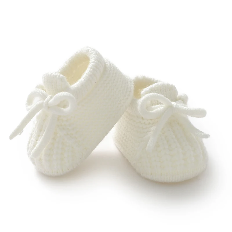 Baby Girls Shoes Hand Knitting Newborn Infant Boys Socks Booties 0-18m Soft Soled Anti-Slip Toddler Outdoor Indoor First Walkers