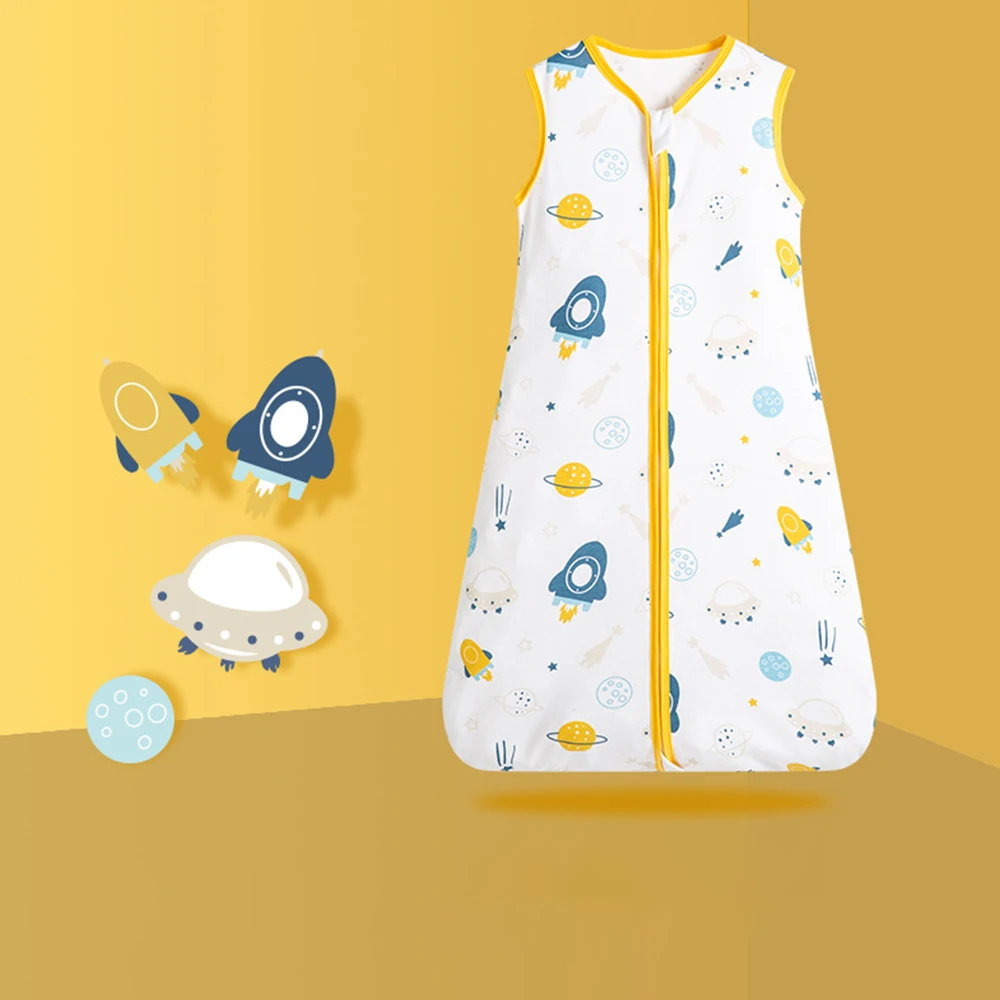 Baby Sleeping Bag Cotton Gauze Sleeveless Vest Newborn Child Anti-kick By The Baby Summer Thin Air-conditioned Room Full Moon
