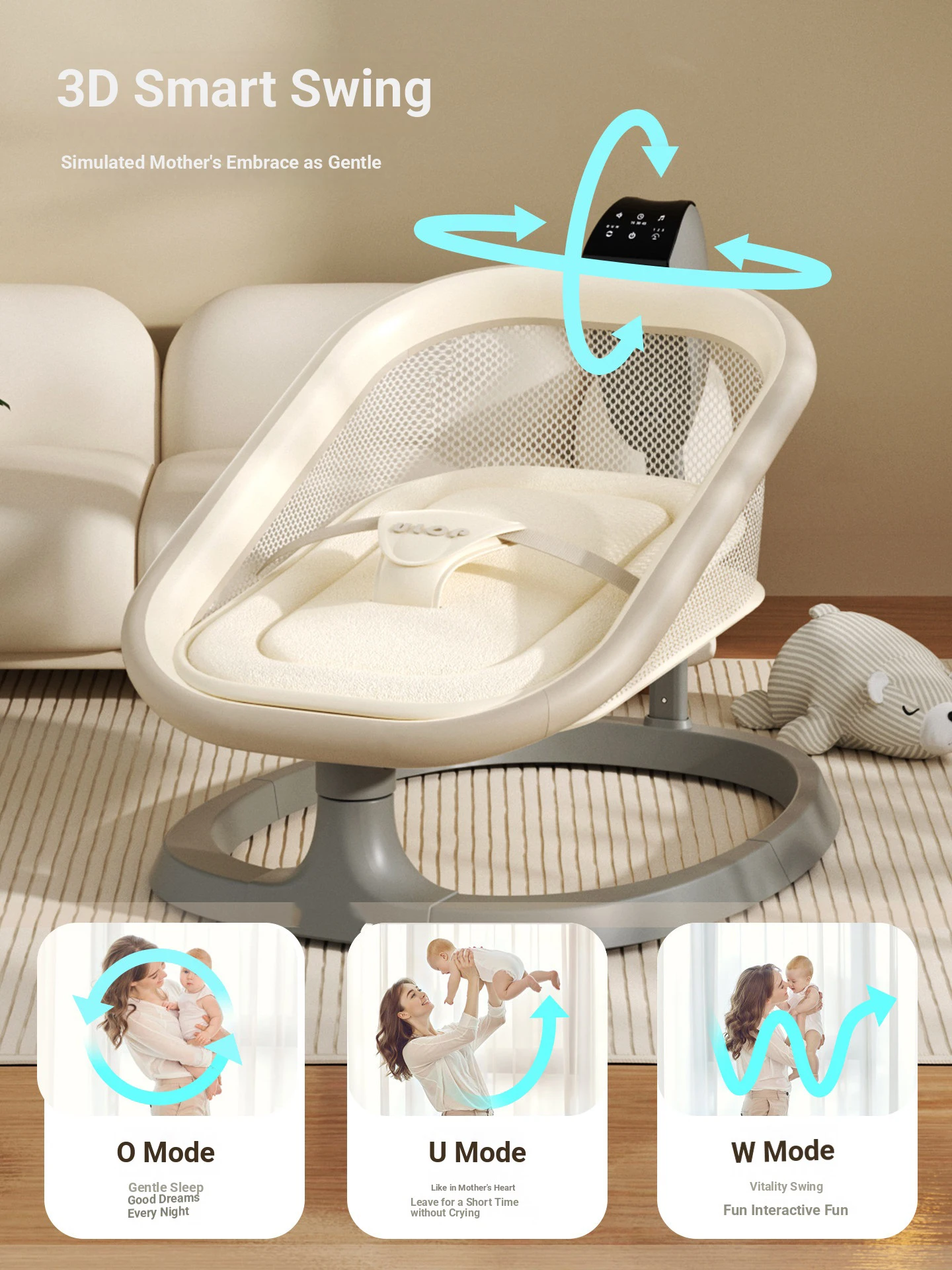 Baby Sleeping Rocking Chair Electric Cradle Bed Newborn Gift for Infants