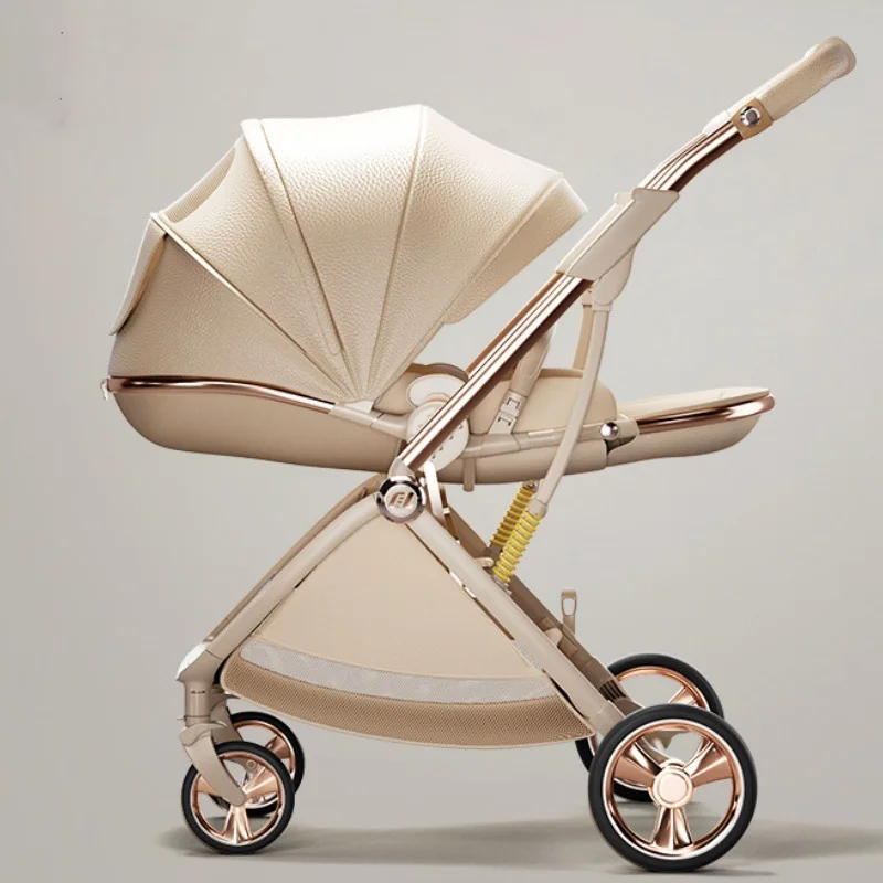 Baby Stroller Can Be Seated or Reclined Lightweight Foldable Suitable for Children High Landscape Two-way Baby Stroller