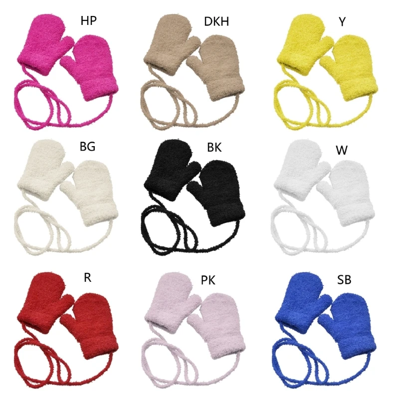 Baby Warm Gloves for 1-3 Years Kids Breathable Mittens Thick Full Finger Gloves P31B