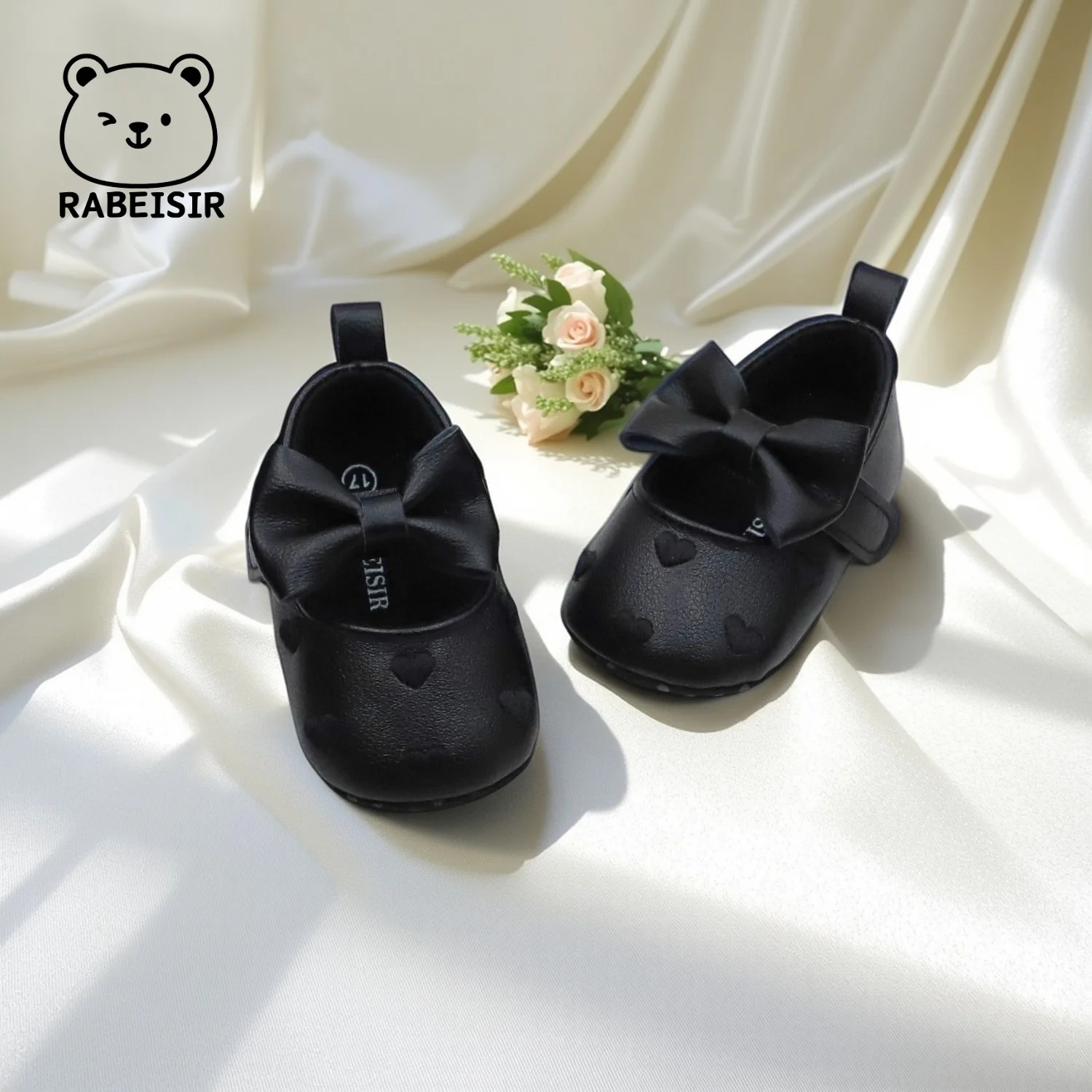 Baby girl toddler shoes baby embroidery love style baby's first pair of step shoes breathable non-slip fashion