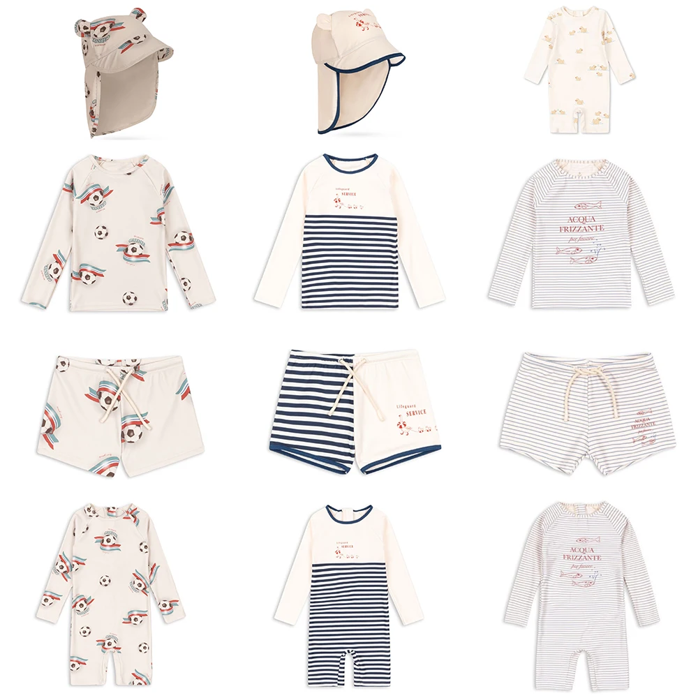 Bathing Suit Kids Boy Board Shorts 2026 KS Brand New Summer Children Swimwear Sets One Piece Print Holiday Swim Tights For Boys