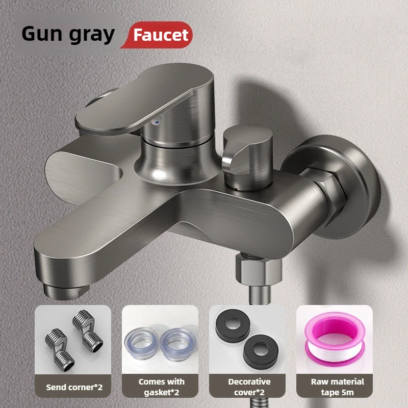 Bathroom Shower Faucet Mixing Valve Shower Shower Set Bathroom Bathtub Mixing Switch Triple Hot and Cold Faucet