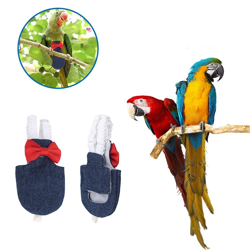 Bird Parrot Diaper Flight Suit Nappy Clothes for Green Cheek Conure Parakeet Cockatiels Pigeons Medium Large Pet Bird