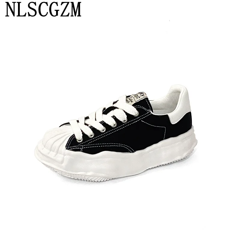 Black Canvas Shoes Woman Vulcanize Shoes Ladies Sneakers Shoes for Women 2026 Platform Sneakers Casuales Trainers Sneakers Women