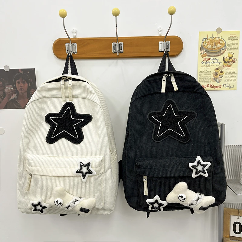 Black Grey White Red Versatile Backpack High Quality Large Capacity Waterproof Travel Bag Washable Nylon Computer Bag Unisex