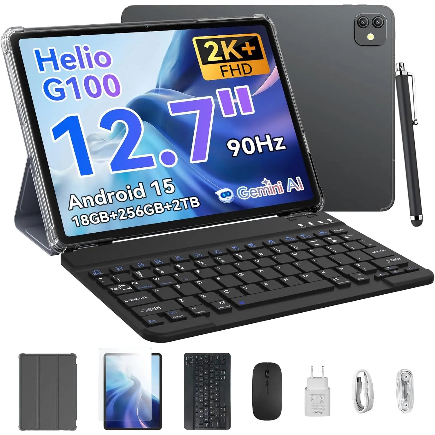 Blackview LINK 8 Tablet PC 12.7" 2K Display 90Hz, Octa-Core MT8781, 8400mAh/18W, 12GB+256GB, 16MP Camera Android 15 Tablet