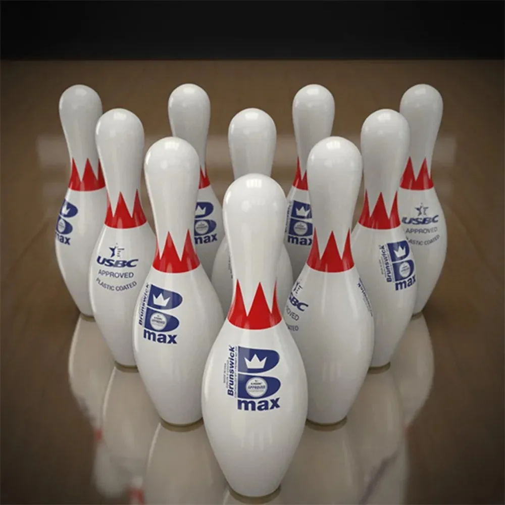 Bowling Pins Professional Wooden Training Bowling Pin Set Durable Competition Tenpin Bowling Equipment Sports Club Game Supplies