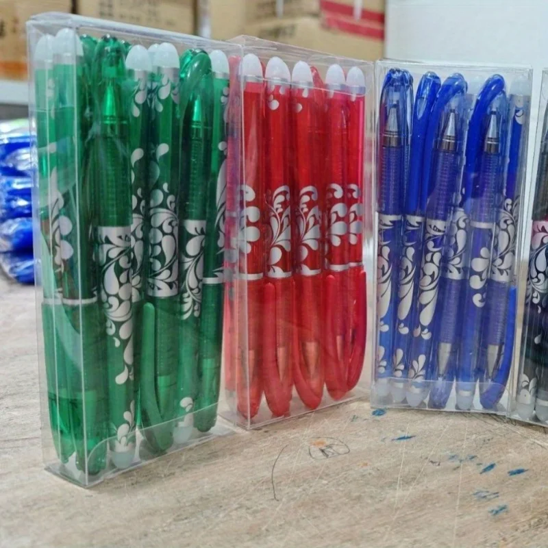 Boxed Multicolor Erasable Gel Pens, Medium Tip 0.5mm, Smooth Writing, Suitable for Office and Everyday Use, Christmas Present