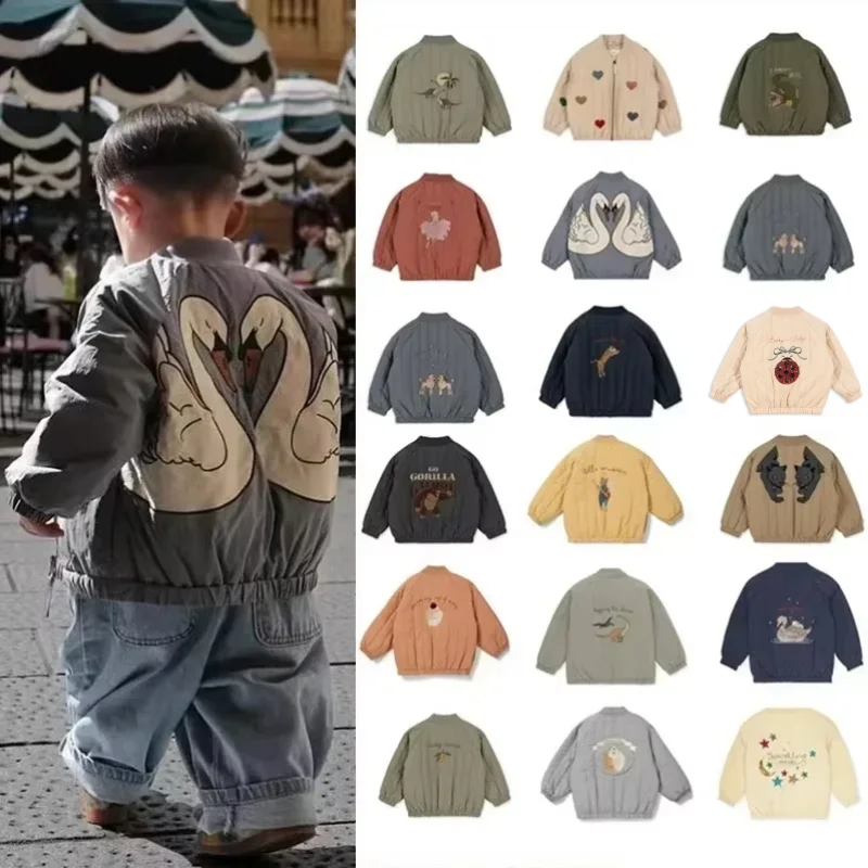 Brand KS Children's Lambswool Jacket Coat Autumn Winter Baby Boys Cotton Outerwear Toddler Girls Flight Suit Jacket Kids Clothes