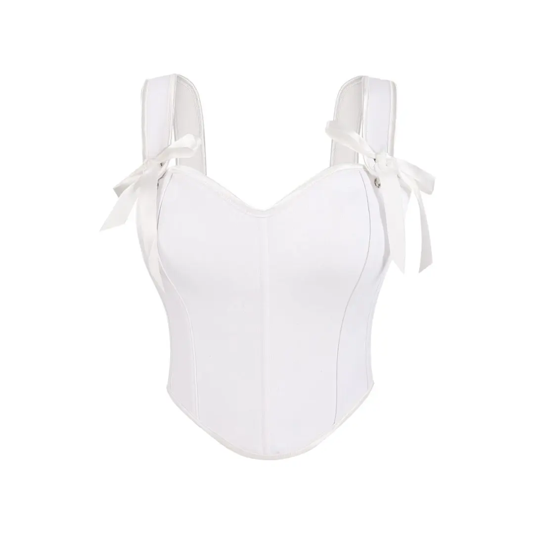 Bridal Corset Top White Overbust Corsets And Bustiers For Women