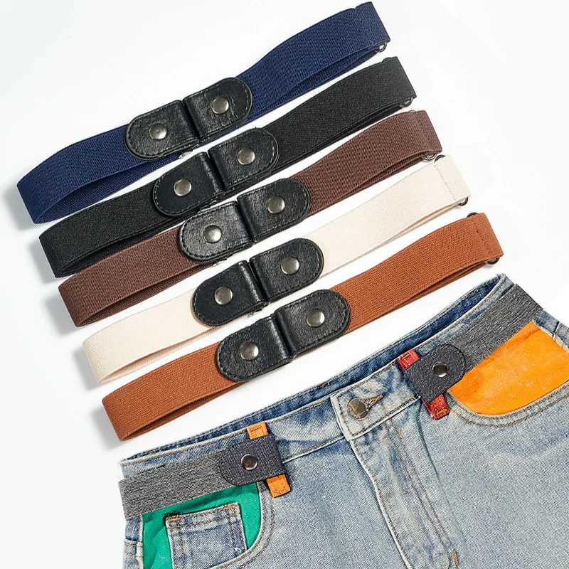 Buckle-Free Belt for Women Girls Jeans Pants Dress No Buckle Stretch Elastic Waist Belt Man No Bulge No Hassle Belts Men