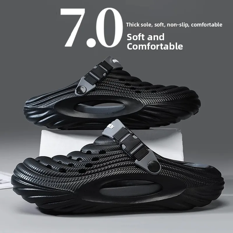 Casual Summer Men's Sandals Driving Office Two-use Trendy Brand Flip Flops Comfortable Breathable Beach oes Wear Resistant EVA