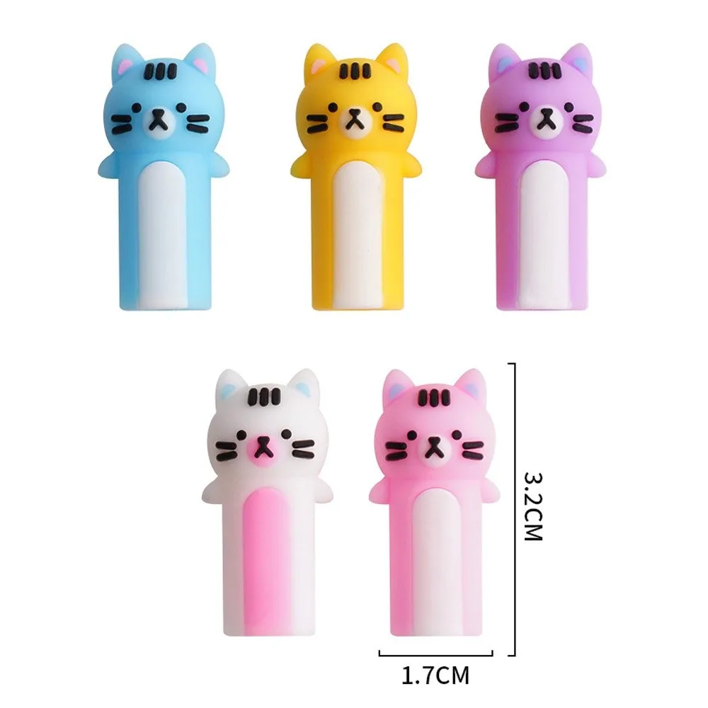 Cat Shape Pencil Nib Protective Cap Correction Stationery Capybaras Pencil Extender 2 in 1 Pen Top Cover Students Gift