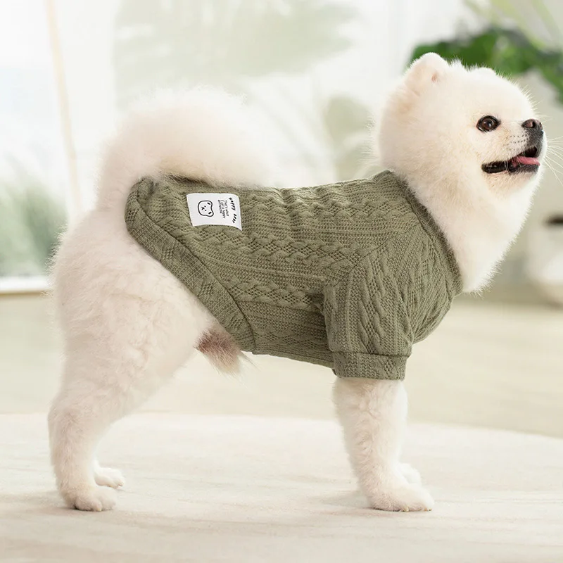 Classic Puppy Dog Knitting Sweater Winter Warm Pet Clothes for Small Dogs Cats Vest Pet Clothing Apparel French Bulldog Costume