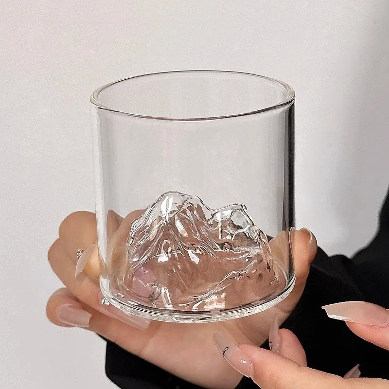Clear Glass Cup Home Cold Coffee Cups Desk Water Cups Drinkware Mug Water Bottle Guanshan Glass Cup Aesthetic Cups Cocktail Cup