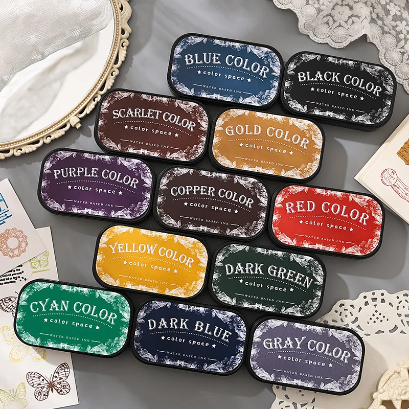 Color Space Series Water based Ink High density Sponge Inkpad Planner Art Scrapbook Supplies School Accessories Stationery