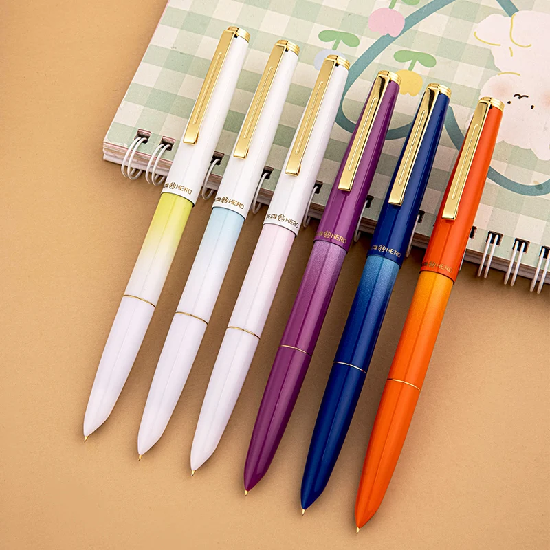 Colorful Hero 329 Plus Student Fountain Pen - Smooth Writing for Beginners, Gift-Ready Packaging