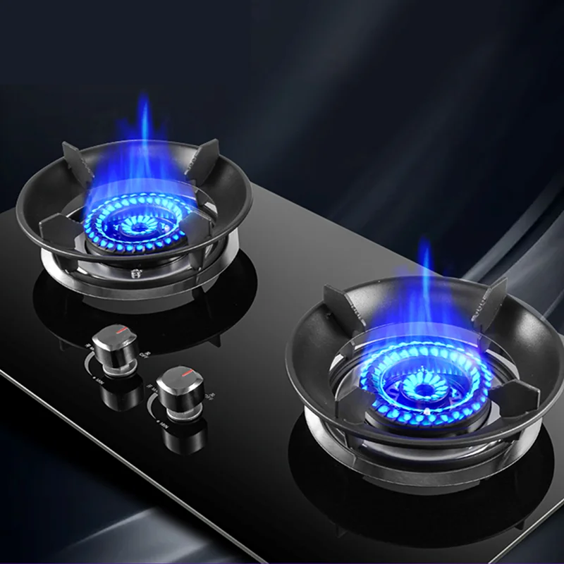 Cooktop Gas Stove 2 Burners Dual Stove 4.8KW Household Embedded LNG/LPG Stove Desktop Dual-Use Hob Gas Panel Gas Kitchen Cooker