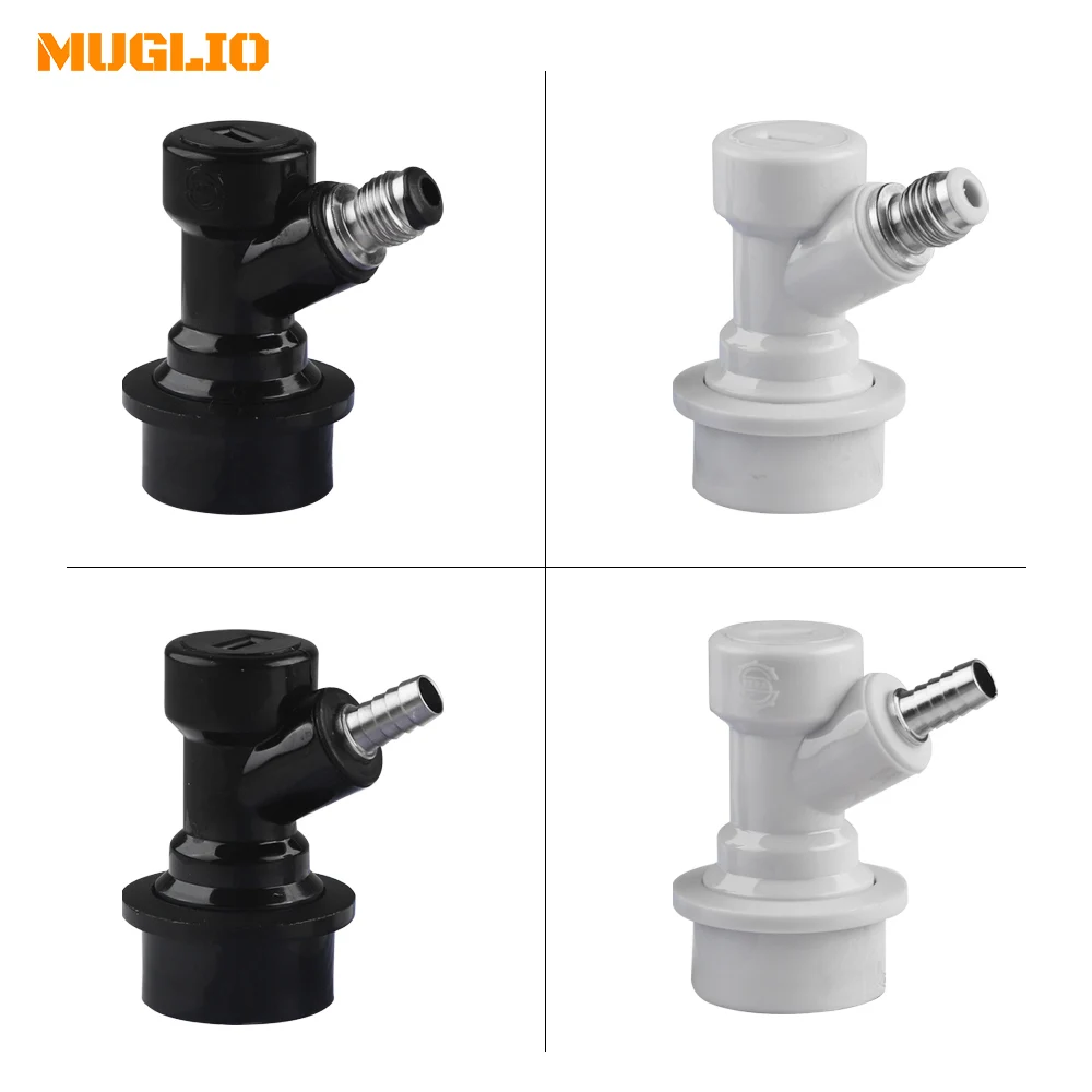 Corny Keg Connector Ball Lock Disconnects 1/4" MFL Barb Ball Lock Quick Disconects Gas Liquid for Homebrewing Beer Brewing
