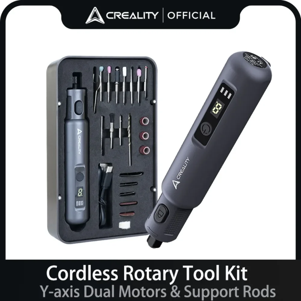 Creality Cordless Rotary Tool Kit 6 Variable Speeds 3.7V 1500mAh Cordless Handheld Handheld Rotary Tool 3D Printer Accessories