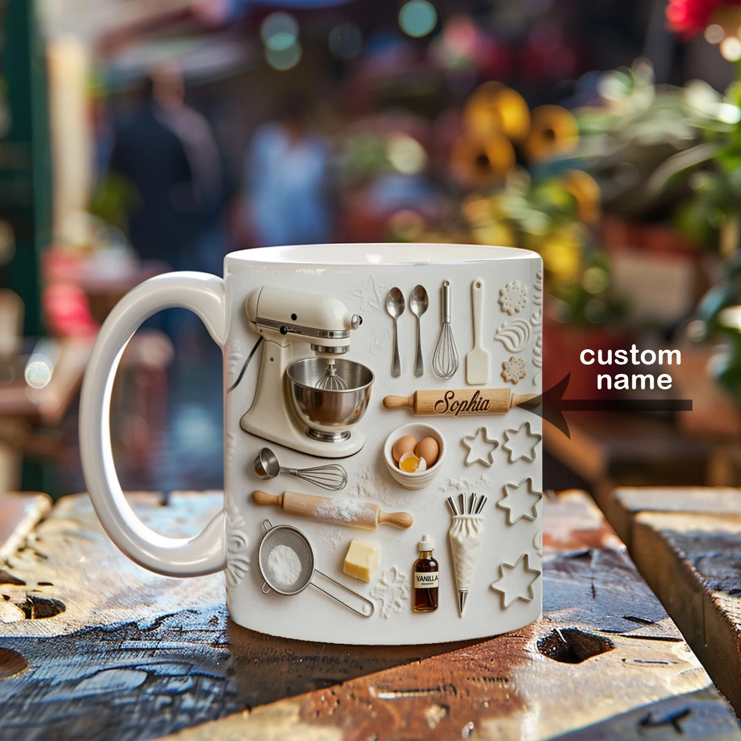 Custom Chef Name Coffee Mug - Unique Present for Baking Professionals & Pastry Artists