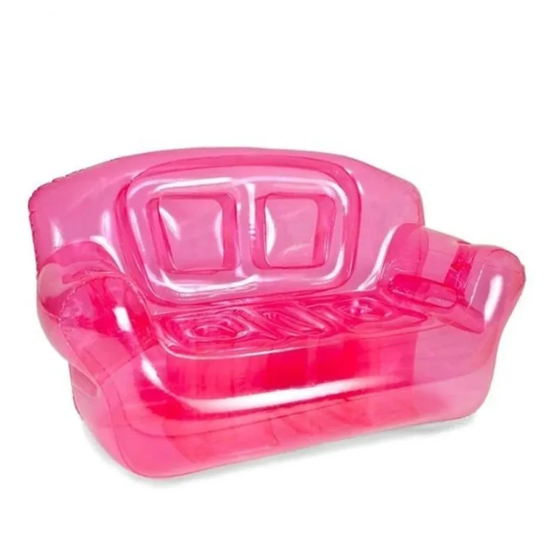 Custom Transparent PVC 2 Person Inflatable Couch Blow up pink Inflatable Sofa Chair Corner Sofa Armchair air Sofa