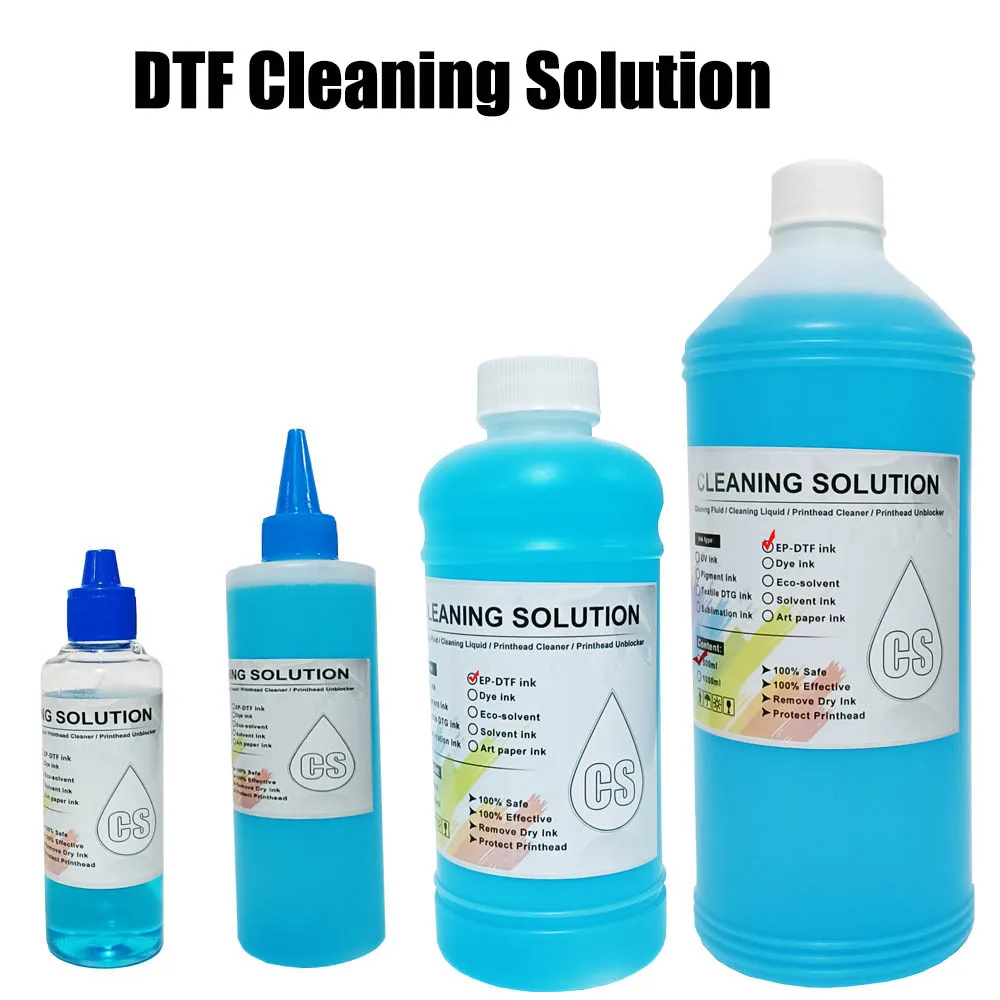 DTF Ink Cleaning Solution Strong Cleaning for Epson DX4 DX5 DX7 L1800 L805 L800 1390 I3200 DTF cleaning Liquid