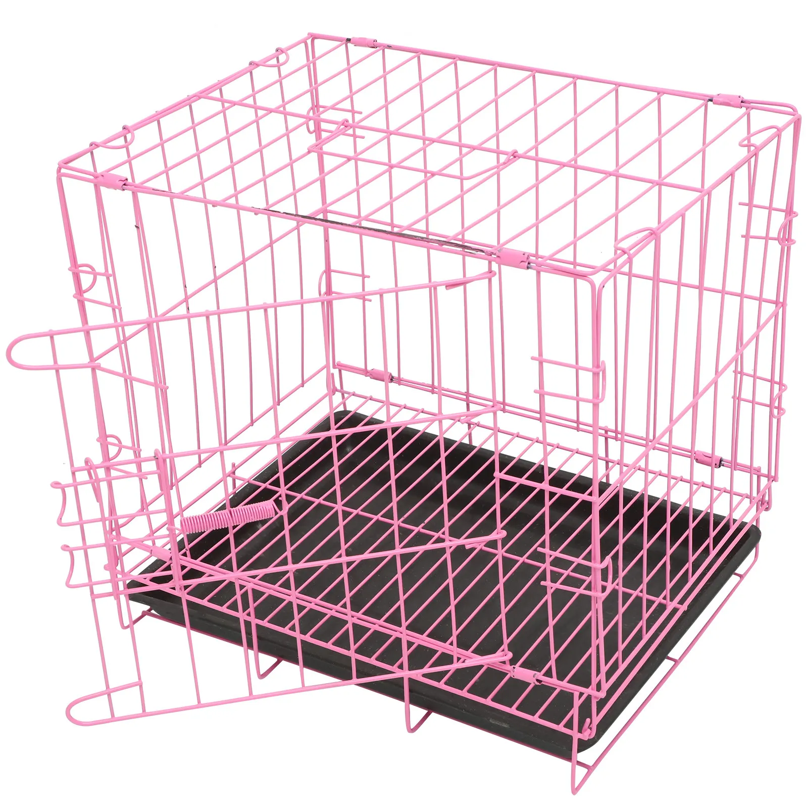 Dog Folding Cage Durable Steel Small Animal Carrier Indoor Crates Foldable Playpen Portable Kennel Pet Supplies