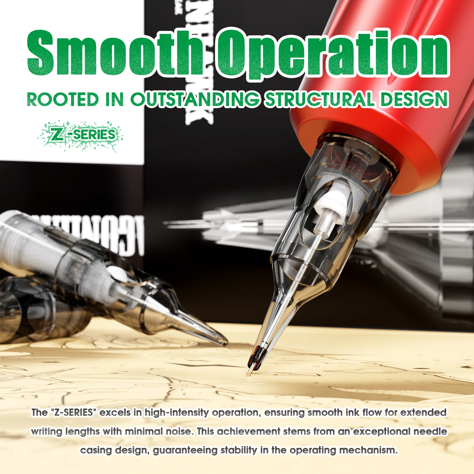 Dragonhawk Z Series Tattoo Cartridge Needles 50pcs Mixed Size RL/RS/RM Universal Rotary Tattoo Machine Permanent Makeup Needles