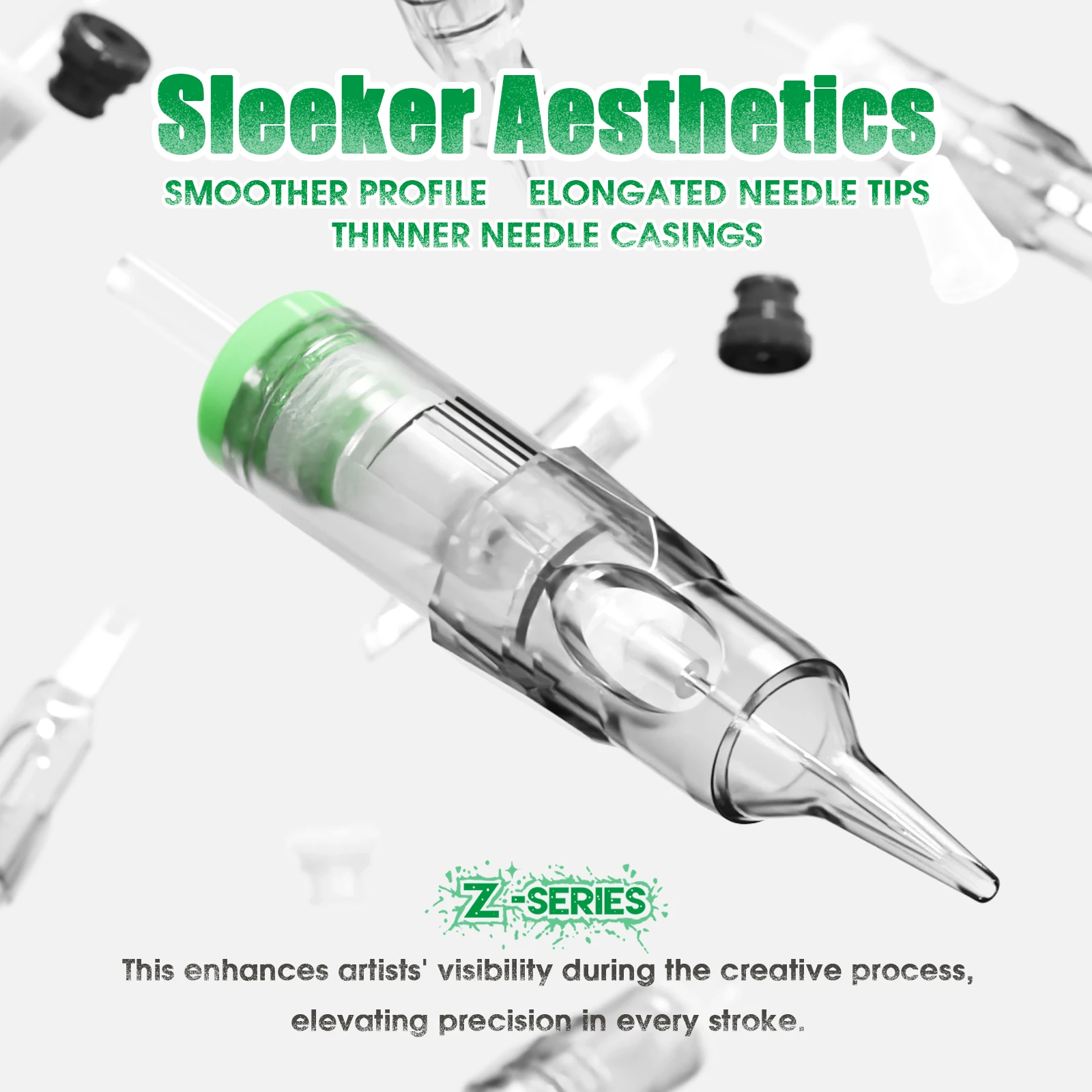 Dragonhawk Z Series Tattoo Cartridge Needles 50pcs Mixed Size RL/RS/RM Universal Rotary Tattoo Machine Permanent Makeup Needles