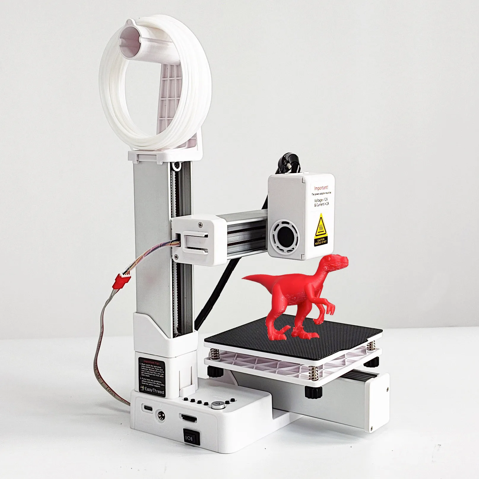 EasyThreed 3D Printer Entry Level Compatible with PLA TPU 1.75mm Filament include Power Adaptor.