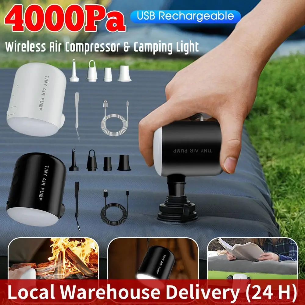 Electric Air Pump Portable Wireless Air Compressor Inflator/Deflator Pumps For Inflatable Cushions Air Beds Boat Swimming Ring