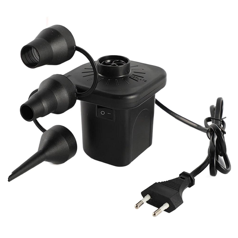Electric Air Pump with 3 Nozzles Air Mattress Pump Inflator/Deflator Pumps for Inflatable Air Mattress Boats Swimming Ring