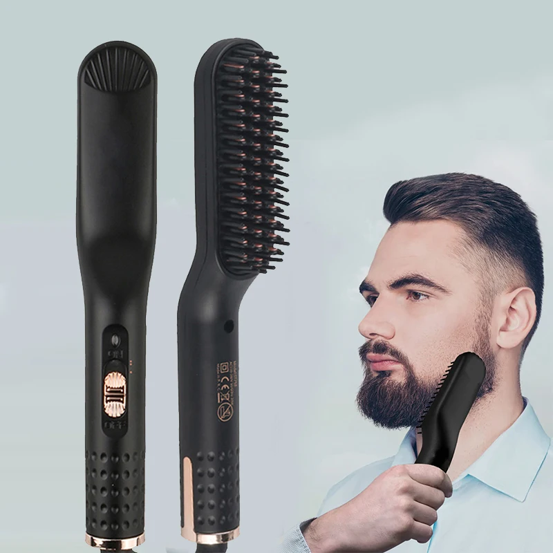 Electric Beard Heated Brush Kit Hair Straightener Straightening Men Quick Styler Beard Comb Electric Comb For Hair
