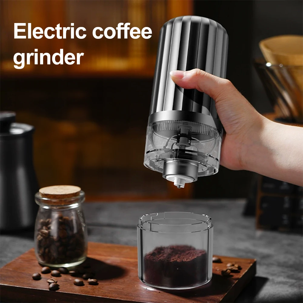 Electric Coffee Bean Grinder for Travel Adjustable thickness Rechargeable Wireless Coffee Grinders with One-Click Grinding
