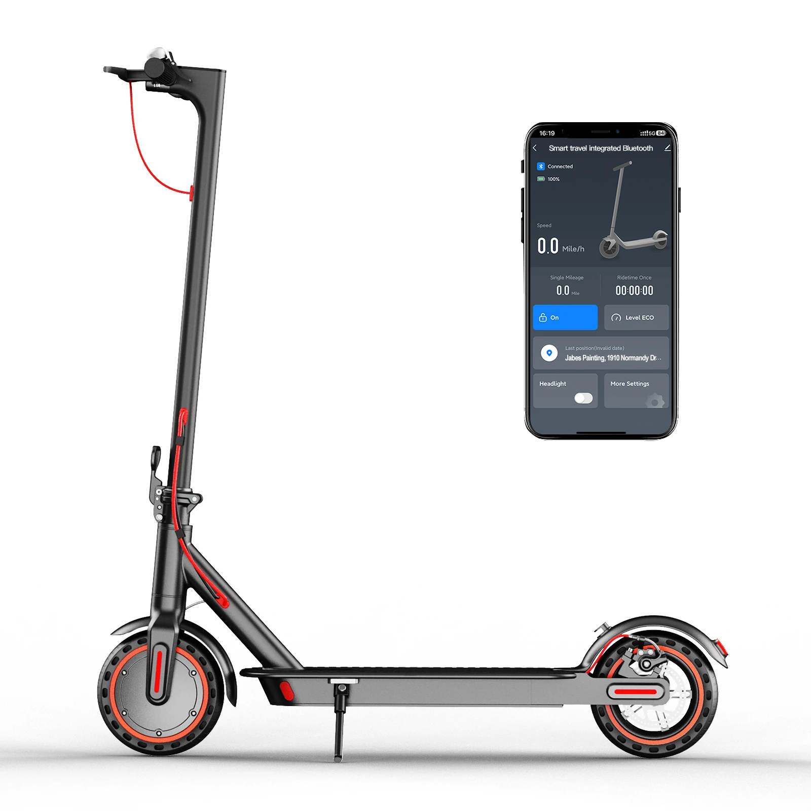 TODIMART T3 Foldable Electric Scooter, 30-35km Range , Ultra-Light E-Scooters, 36V 7.8Ah Battery, 350W, App, Adult Children,City