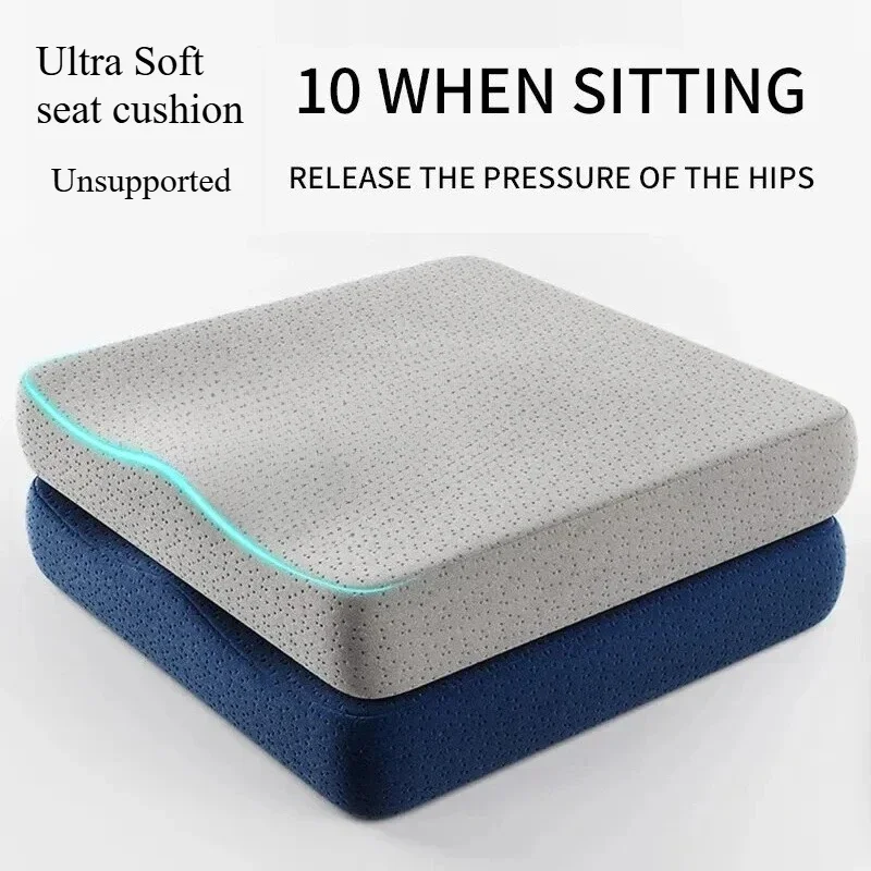 Ergonomic Memory Cotton Office Cushion Hemorrhoid Cushion Chair Cushion A Sitting Artifact Butt Pad, for Long Hours of Sitting