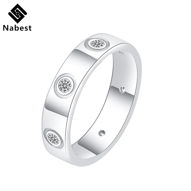 Excellent VVS1 D Color 3EX Moissanite Ring for Women Men s925 Sterling Silver Wedding Engagement Rings Couples Sets Jewelry