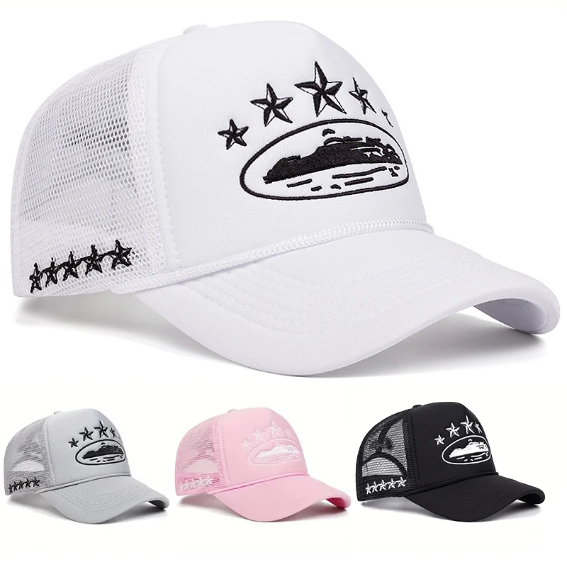 Fashion New Unisex Print Baseball Hats Hip Hop Breathable Personal Sunshade Mesh Versatile Street Snapback Hats Trucker Caps