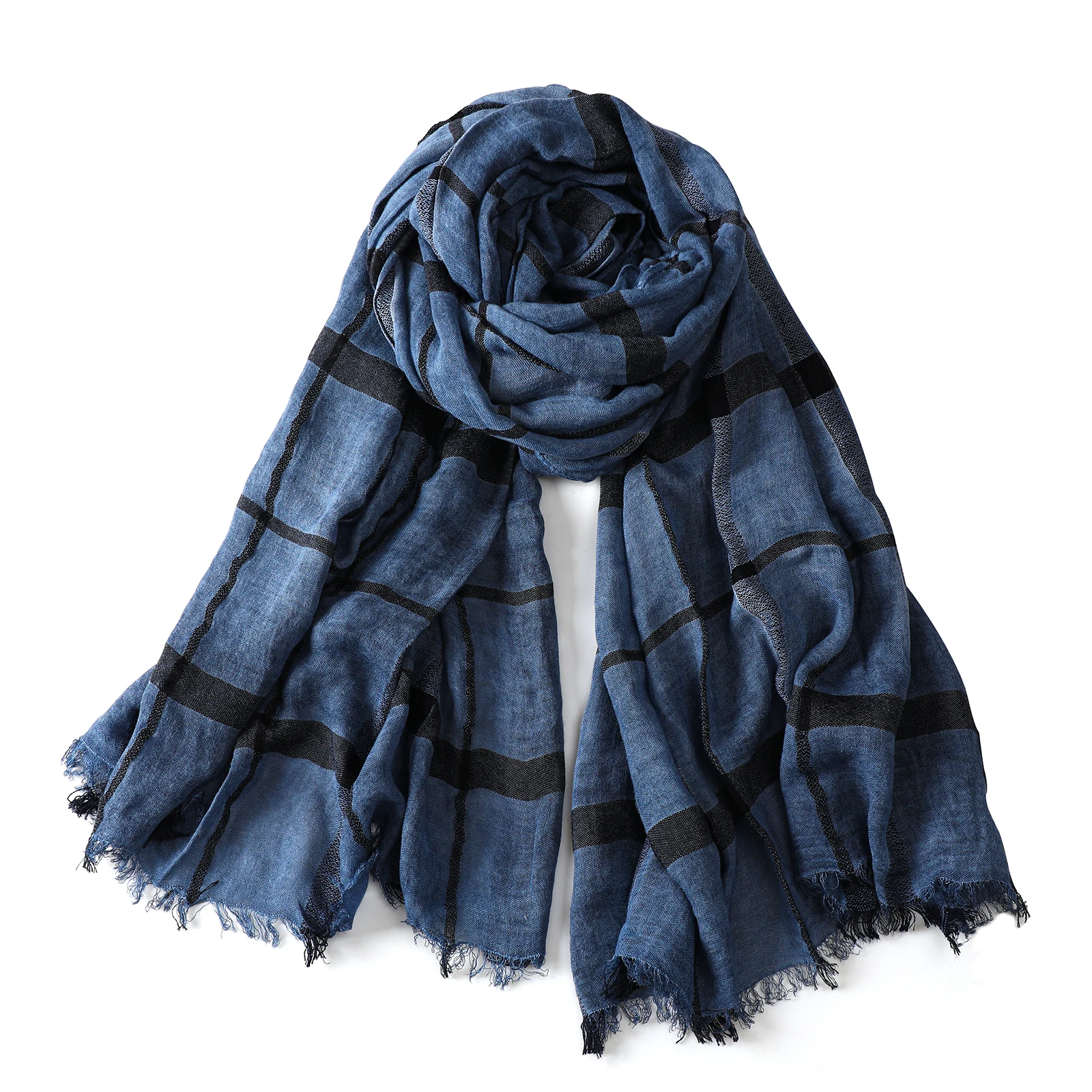 Fashion Plaid Cotton Linen Men Scarves Autumn Winter Warm Men's Scarf Short Tassel Bufanda Male Accessories Pashmina Shawl