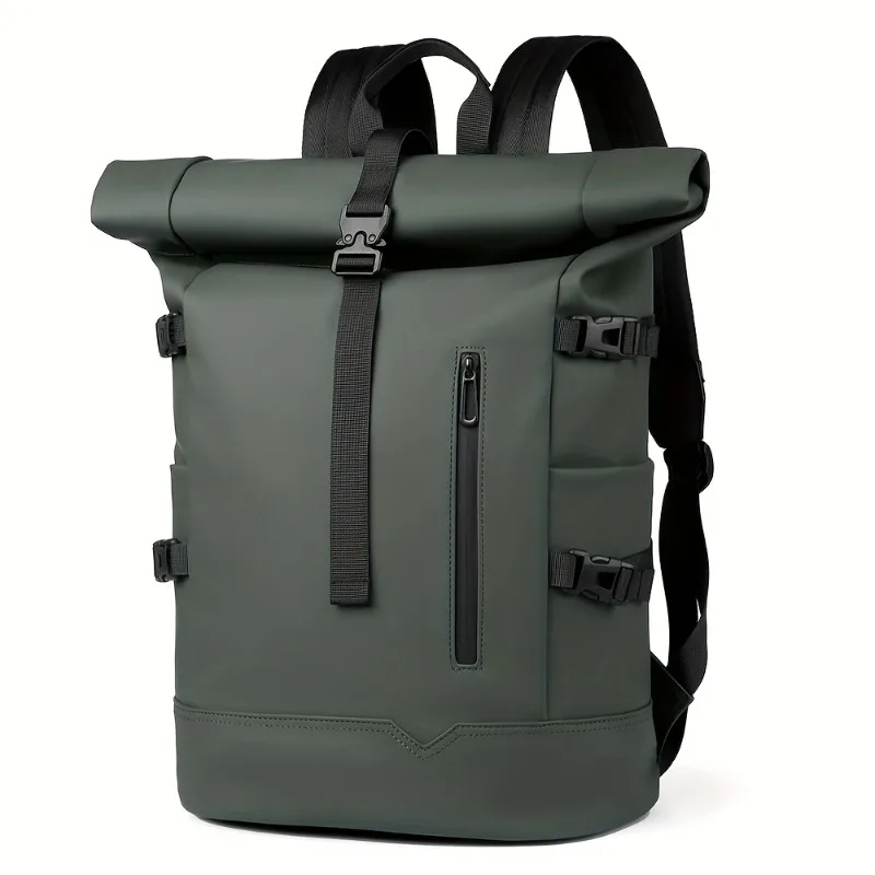 Fashionable and Trendy Rolled Up Backpack for Men, Large Capacity Travel Backpack, College Commuting Computer Backpacks