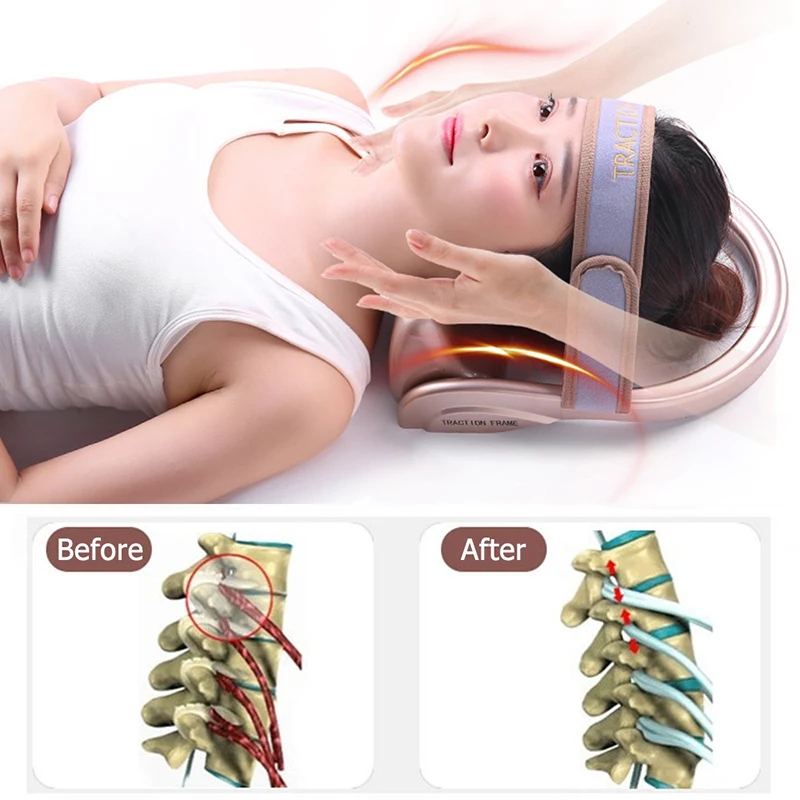 Filled Air neck massager health care Cervical Tractor Pillow Traction Posture Pump Relax Vertebra Orthopedic Stretch massage